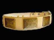 Rottweiler leather dog collar