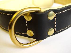 leather dog collar padded leather napa
