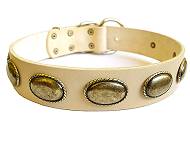 rottweiler leather dog collar